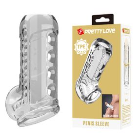 Стимулирующая насадка на пенис Pretty Love - Penis Sleeve Long Clear, BI-026267M sexstyle