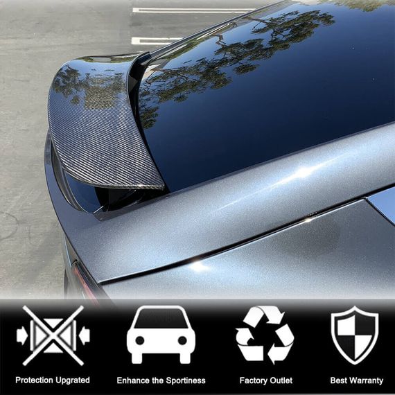 Карбоновый спойлер V2 (2016-2023) для Tesla Model X 2015- гг | Зображення 1
