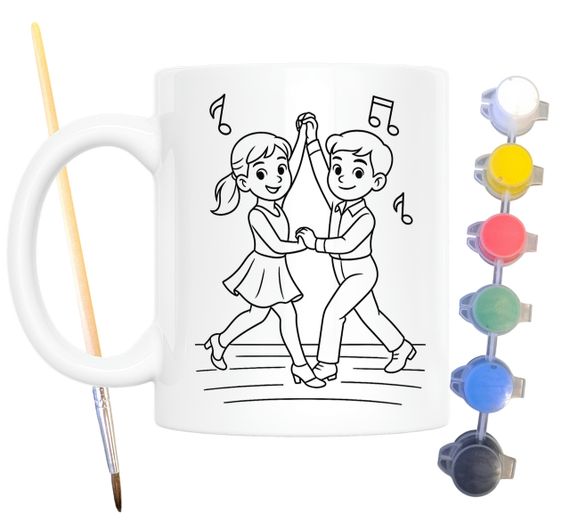 Набор для творчества кружка раскраска Вальс 330 мл белая (КР0119) | Зображення 1