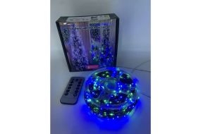 Гирлянда Роса 200 м МУЛЬТИК – зеленая нить, пульт, 8 режимов