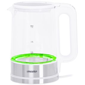 Електрочайник Mesko MS 1301 white 1850-2200Вт/ 1.7л/ скло/ встановлення температури