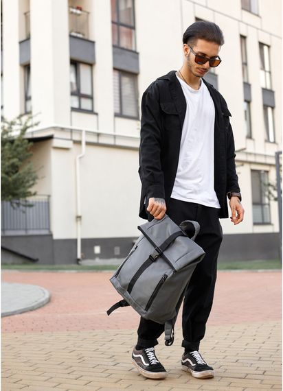 Чоловічий рюкзак Sambag ROLLTOP LZT графітовий 41 х 30 х 16 см (24208009m) | Зображення 5