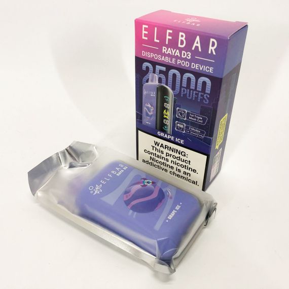 Elf Bar Raya D3 25000 смак Виноград (Grape Ice) | Зображення 1