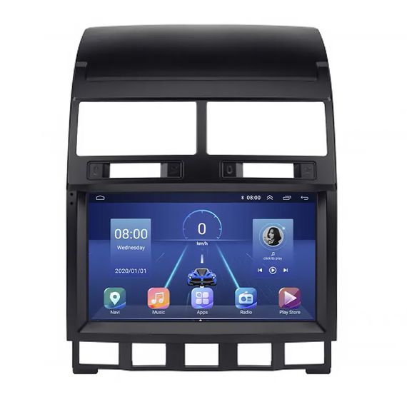 Штатна магнітола Lesko для Volkswagen Touareg I Рестайлинг 2006-2010 екран 9" 6/128Gb 4G Wi-Fi GPS Top