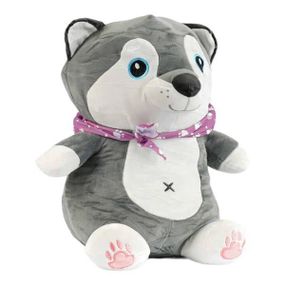 М'яка іграшка подушка Собачка 46см Сіра