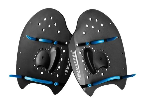 Лопатки для плавання Aqua Speed ​​SKILL PADDLE 1791 чорний, синій Уні L 21,5х20см 5908217617910