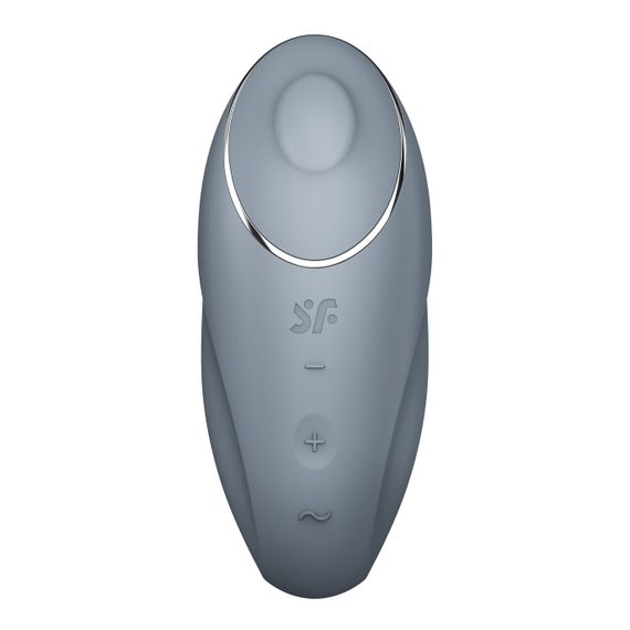 Вібростимулятор-пульсатор Satisfyer Tap & Climax 1 Bluegrey, ефект постукування пальцем, 2 мотори | Зображення 2