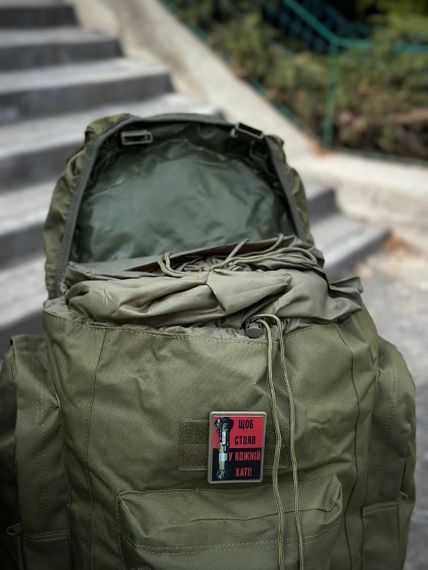 Рюкзак олива тактичний Каркасний 80л Olive Алюмінієва рама | Зображення 9