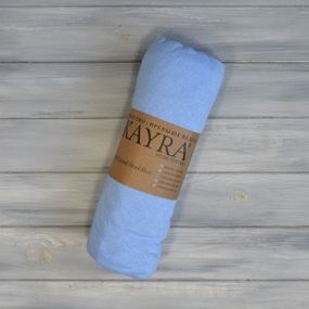 Простирадло 160х200+25 см трикотаж на гумці блакитне