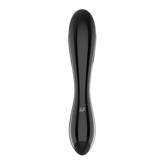 Двосторонній скляний дилдо Satisfyer Dazzling Crystal 1 Black, дуже міцний, без стопера | Зображення 3