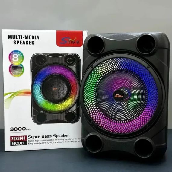 Бездротова караоке колонка з мікрофоном та RGB-підсвічуванням Sing-e ZQS8148 | Зображення 1