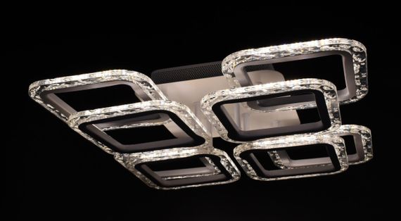 Люстра світлодіодна стельова LED світильник для квартири на стелю лед з пультом 26091 Білий 11х46х46 см. | Зображення 3