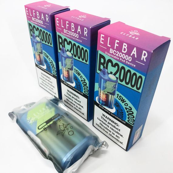 Elf Bar BC20000 смак Кисле Яблуко Кавун (Sour Apple Watermelon)