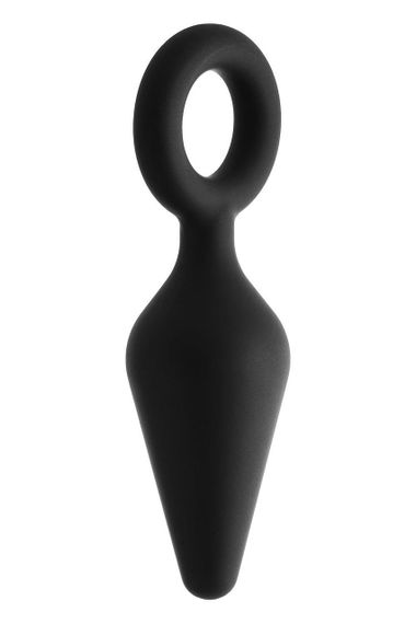 Анальная пробка черная Dreamtoys FANTASSTIC с кольцом, Medium sexstyle | Зображення 1