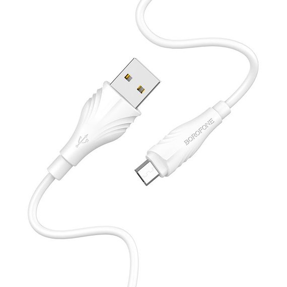 Дата кабель Borofone BX18 Optimal USB to MicroUSB (2m) Білий | Зображення 3