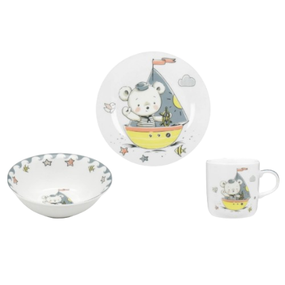 Набір дитячого посуду Little Sailor 3 пр.:(тарілка/миска/чашка) C805 LIMITED EDITION