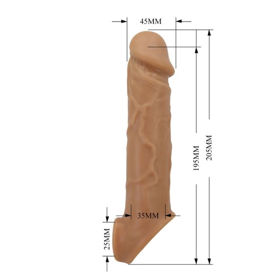 Насадка  на пеніс PRETTY LOVE Lionel, Liquid silicone, GET YOUR PENIS THICKER, TPR sexstyle | Зображення 3