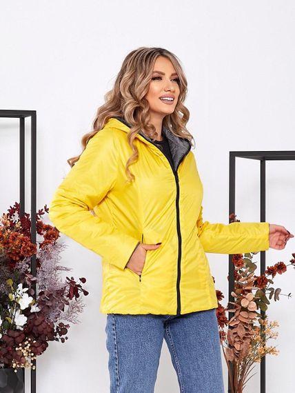 Куртка двостороння, арт.185, сірий / жовтий | Зображення 5