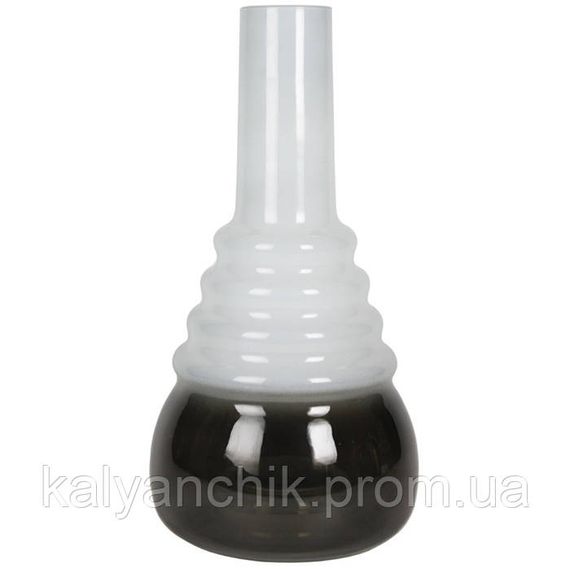 >Колба для кальяна 2x2 Amy под резьбу черно-белая