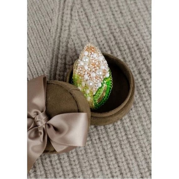 Набор для вышивания бисером украшения "Кукуруза" AD-235 на натуральном холсте | Зображення 3