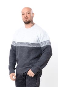 Утеплений чоловічий джемпер прямого крою Носи своє 3XL Сірий (p-18075-213438)