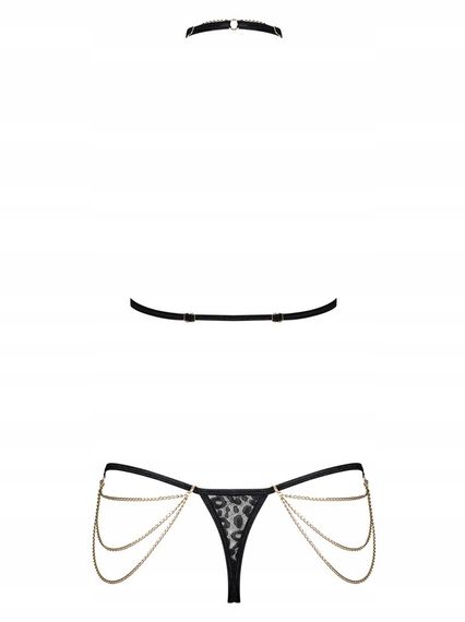 Комплект с цепочками Obsessive Pantheria 2-pcs set black S/M sexstyle | Зображення 3