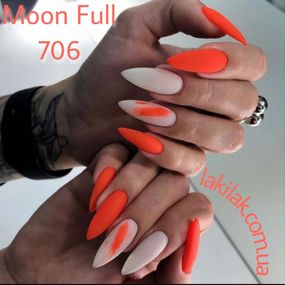 Гель-лак Moon Full Neon №706 кораловий 8 мл