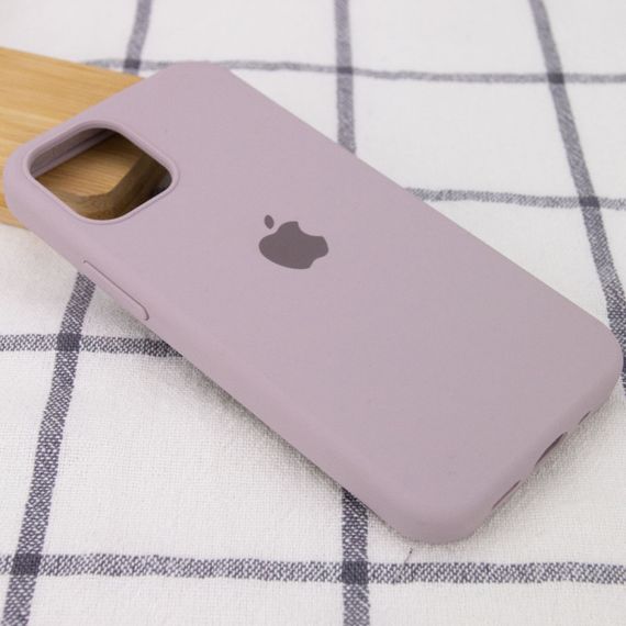 Чехол Silicone Case Full Protective (AA) для Apple iPhone 12 Pro / 12 (6.1") Серый / Lavender | Зображення 1