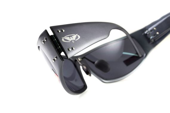 Окуляри захисні Global Vision Bad-Ass-2 GunMetal (gray), сірі в темній металевій оправі | Зображення 8