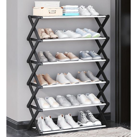 Складна полка для обуви Shoe Rack 6 секцій від XPRO, чорний. (43409-_266)