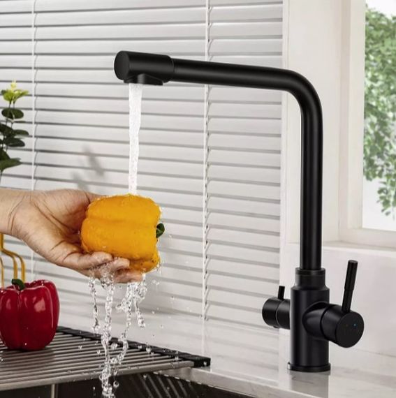 Змішувач для кухні WEZER з підключенням до фільтру EKO4C-01-GUNGREY | Зображення 1