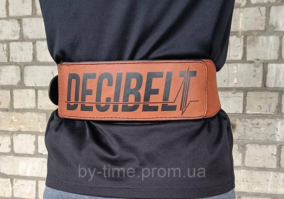 Пояс атлетичний EasyFit DeciBelt (шкіра) коричневий XL | Зображення 2