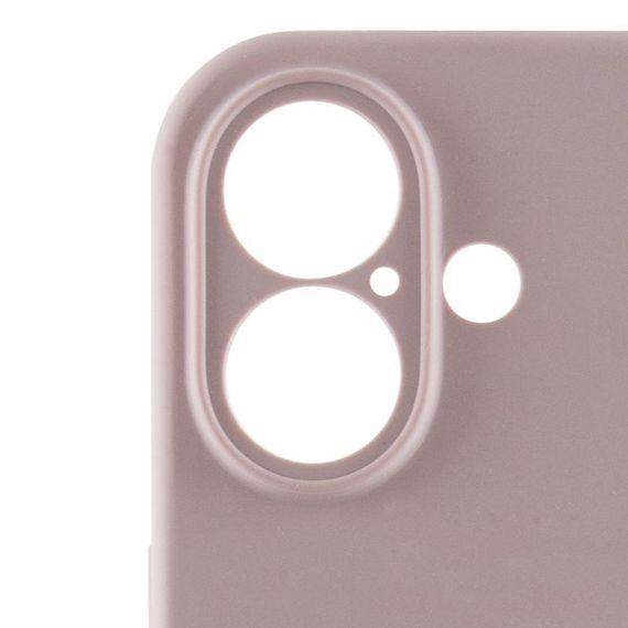 Чехол Silicone Case Full Camera Protective (AA) для Apple iPhone 16 (6.1") Серый / Lavender | Зображення 3