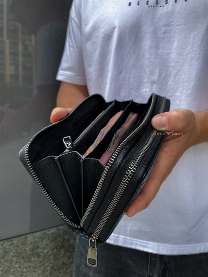 Клатч на две молнии с фактурной натуральной кожи MC-086-5902С | Зображення 5