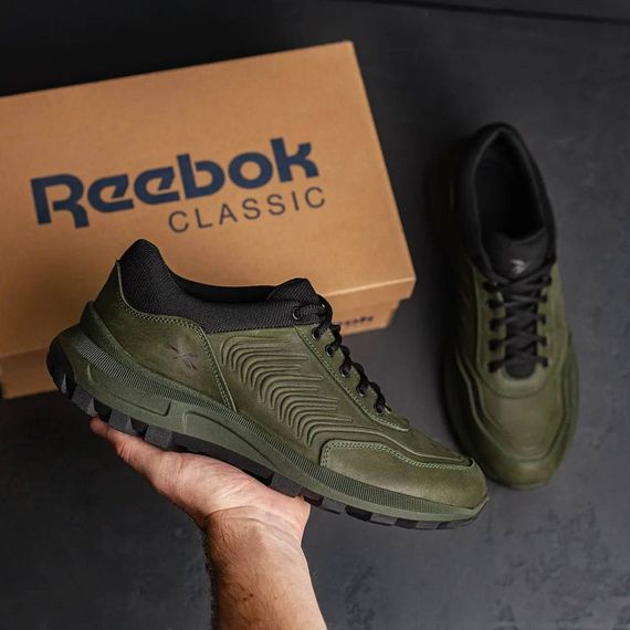 Чоловічі демісезонні кросівки Reebok хакі | Зображення 9