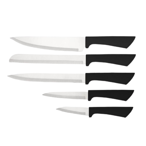 Набір ножів 8 предметів:(6шт + обробна дошка + підставка з тримачем паперових рушників) чорний MR-1413-BLACK Maestro | Зображення 3