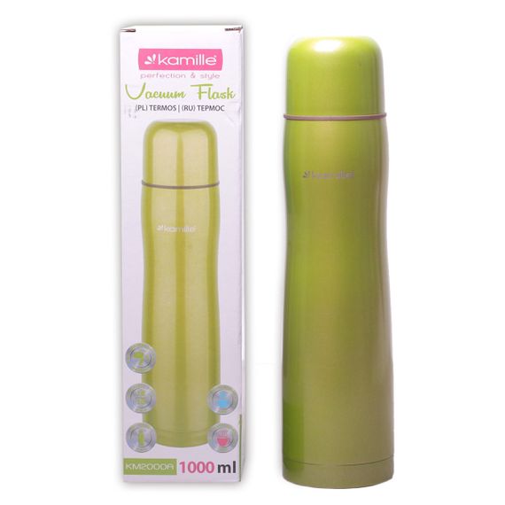 Термос зеленый 1000ml из нержавеющей стали