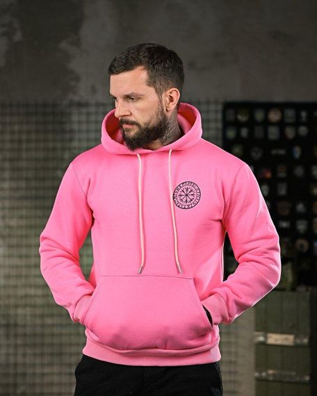 Милитари худи на флисе GENESIS  Руны pink ПП8072 | Зображення 1