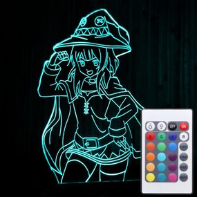 Акриловый светильник-ночник с пультом 16 цветов Мегумин (Коносуба) tty-n001022