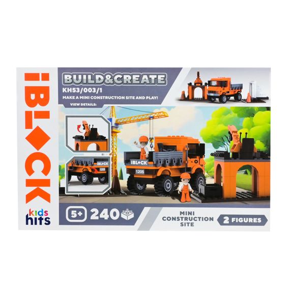 Конструктор "Мини строй площадка" KH53/003/1 Build & create Mini construction site IBLOCK, 240 деталей, в коробке (6909717388637) | Зображення 3