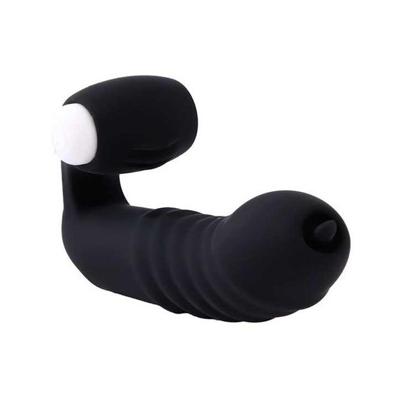 Вібратор на палець з язичком Чорний | Зображення 4