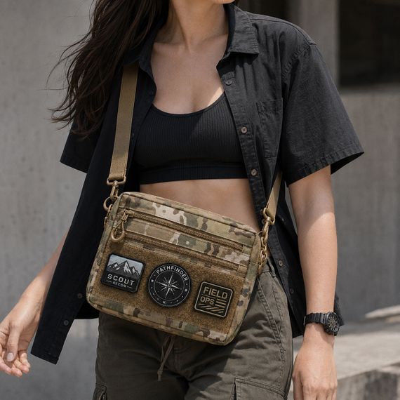Чоловіча тактична сумка Multicam EDC Cordura 600D, сумка для патчів і шевронів мультікам CW-44 | Зображення 4