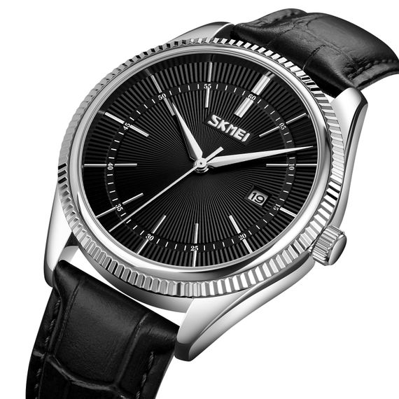 Чоловічий годинник Skmei 9298SIBKBK Silver Black-Black | Зображення 1