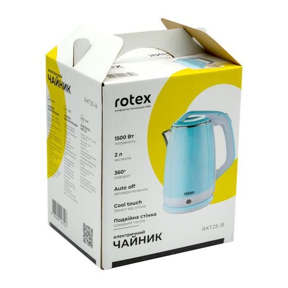 Електрочайник 2 л Rotex RKT25-B | Зображення 2