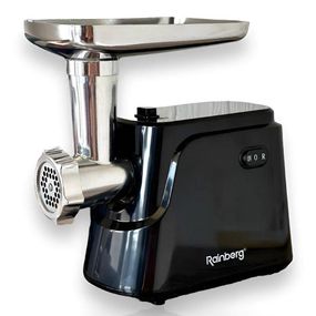 Електрична м'ясорубка з насадкою для ковбас, 2600Вт, Rainberg RB-677 / Шнекова електром'ясорубка