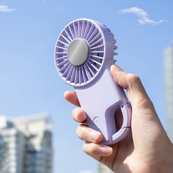 Портативний вентилятор SQT-BF2 з карабіном 1800mAh Purple | Зображення 1