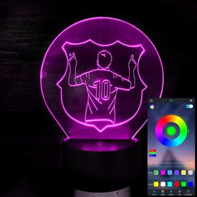 Акриловий світильник-нічник керування з телефона Мессі tty-n002024