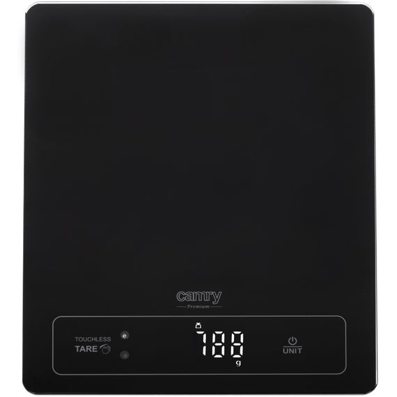 Ваги кухонні Camry CR 3175 black електронні/ 15кг/ г; мл, унція/ USB type C/ автовимкнення/ скло | Зображення 2