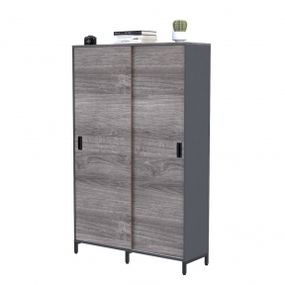 Шкаф офисный раздвижной Loft Design LS-1200-1900 антрацитдуб палена