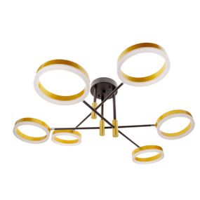 Светильник потолочный подвесной BR-01 630C/6 LED 72W WW+NW+CW BK/G